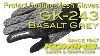 KOMINE コミネ GK-243 Protect Cooling Mesh Gloves,Basalt Grey / GK-243 プロテクトクーリングメッシュグローブ,バサルトグレイ