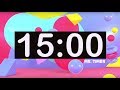 Timer for kids 15 minutes timer with music for classroom children instrumental music for kids