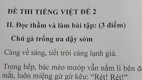 Tiếng Việt Lớp 1- Đề Thi Số 2- Hết Học Kỳ 2 Môn Tiếng Việt.