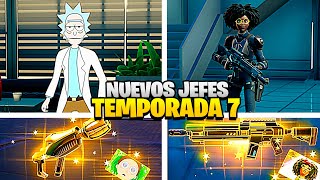 TODOS LOS JEFES, ARMAS MÍTICAS y UBICACIONES de FORTNITE TEMPORADA 7 (Rick, Dr. Slone) 