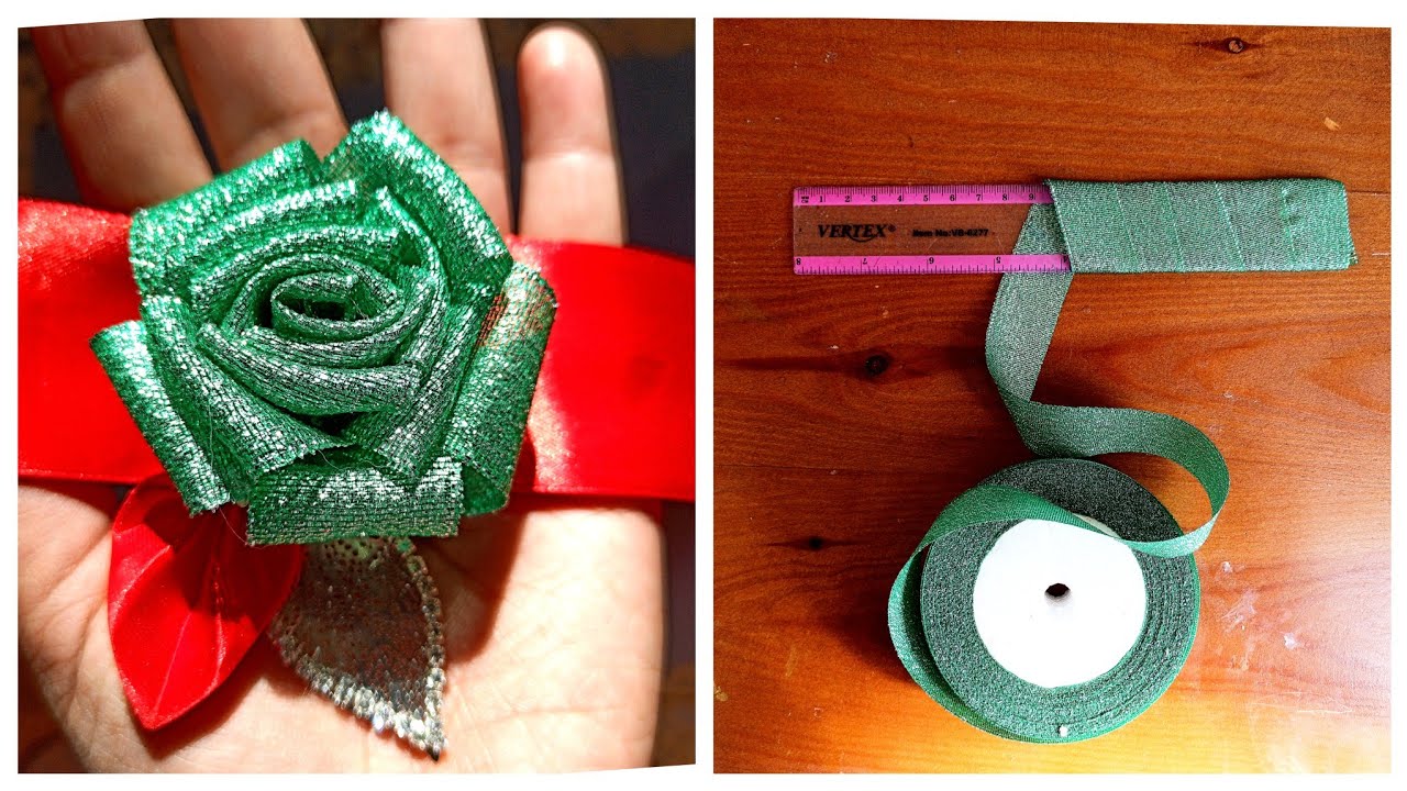 Diy Flowers/Amazing Ribbon Flower Trick/Ribbon Rose Craft Idea 💡 Using