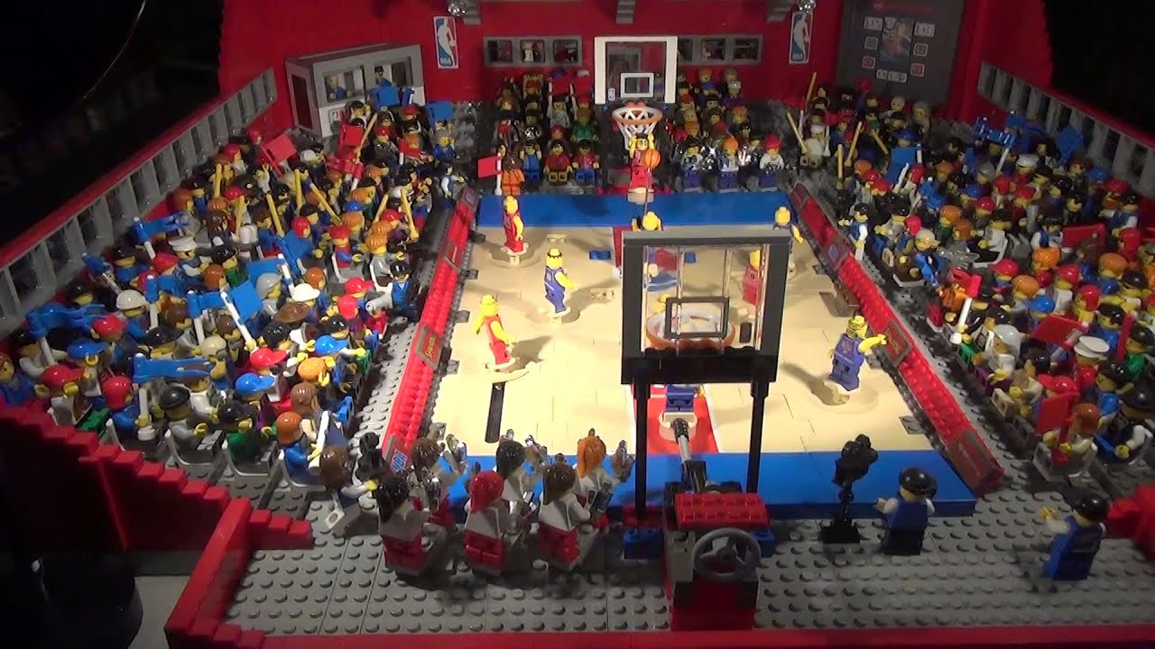 Lego sports NBA Arena mechanic display exclusive part 2 - YouTube