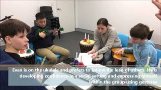 Group Music Therapy - addressing social communication and emotional regulation goals