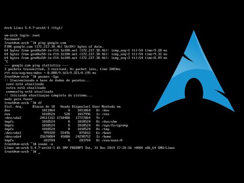 Instalação do Arch Linux iso 01/01/2020