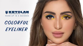 دروس مكياج كريولان السعودية-KRYOLAN - رسمة و كحل العين الملون- Tutorial COLORFUL EYELINER