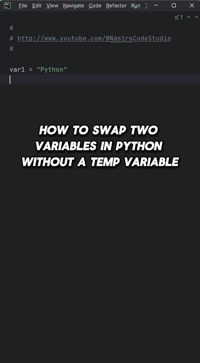 How to Swap Two Variables in Python without a temp Variable #variables ...