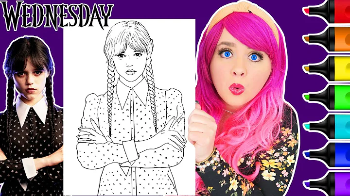 Coloring Wednesday Addams Coloring Page | Ohuhu Art Markers