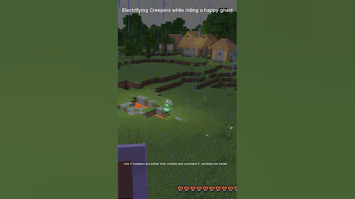 Electrifying Creepers while riding a happy ghast