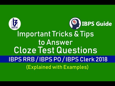 Important Tricks & Tips to Answer Cloze Test Questions | Solved with Examples