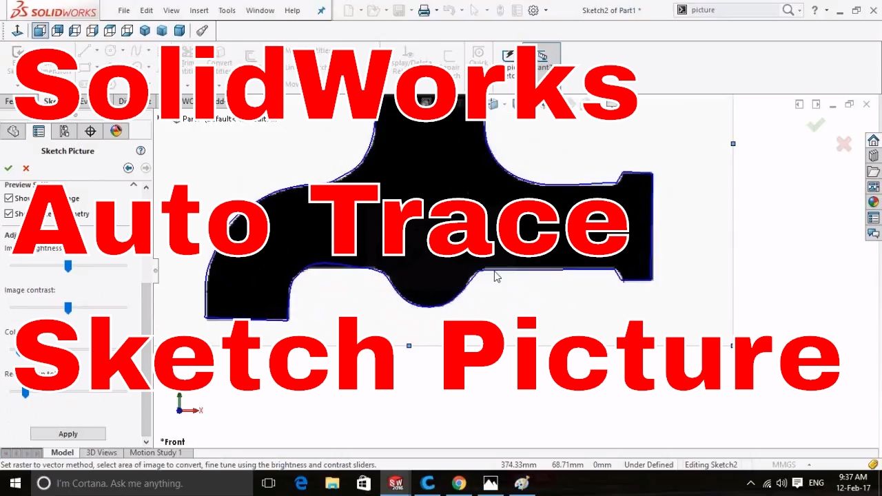 SolidWorks Auto Trace make Dificult Sketches Auto Traceable Very Easily