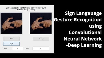 Sign Langauage Gesture Recognition using Convolutional Neural Network  -Deep Learning