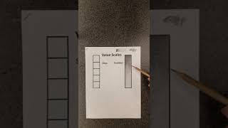 Shading a Value Scale with Pencil No Blending