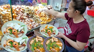 Amazing Vietnamese Street Food! Non-stop Cooking! Most Famous Place for Crab Noodle Soup & Bun Mam