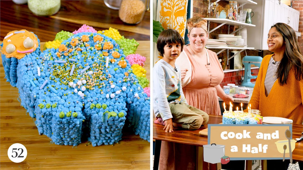 Erin & Artie Make an Epic Dino Cake | Cook and a Half | Food52