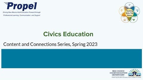 Teaching Skills That Matter Webinar: Civics Education