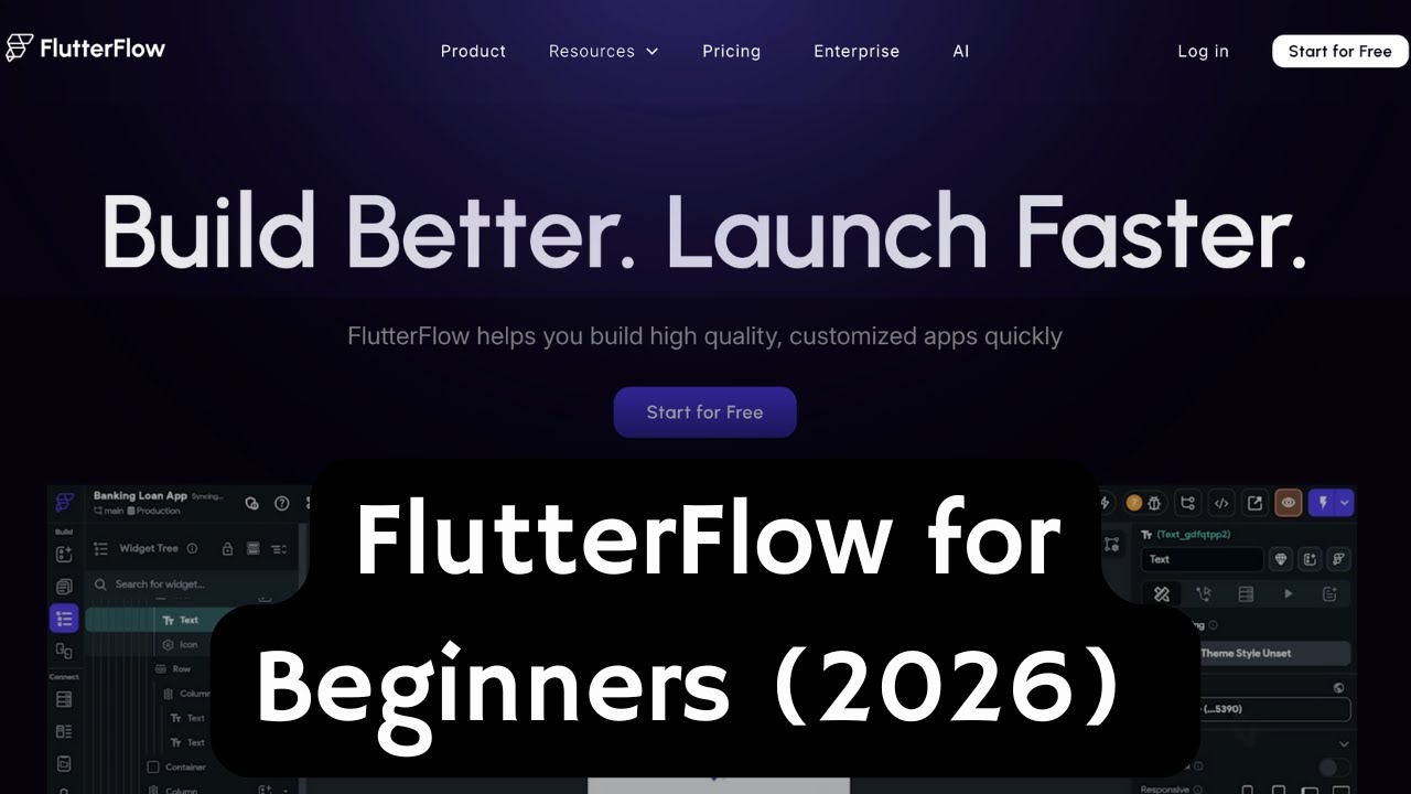 FlutterFlow for Beginners (2025) | Complete Updated Introduction Part ...