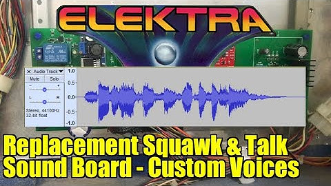 Replacement Squawk & Talk Pinball Sound Board #33: Custom Elektra Pinball Voices