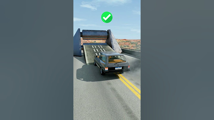 Qual carro dos seguidores freia após saltar a ponte #beamngdrive #cars #foryoupage #gaming #crash