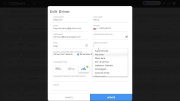Tookan Dashboard Edit Agent