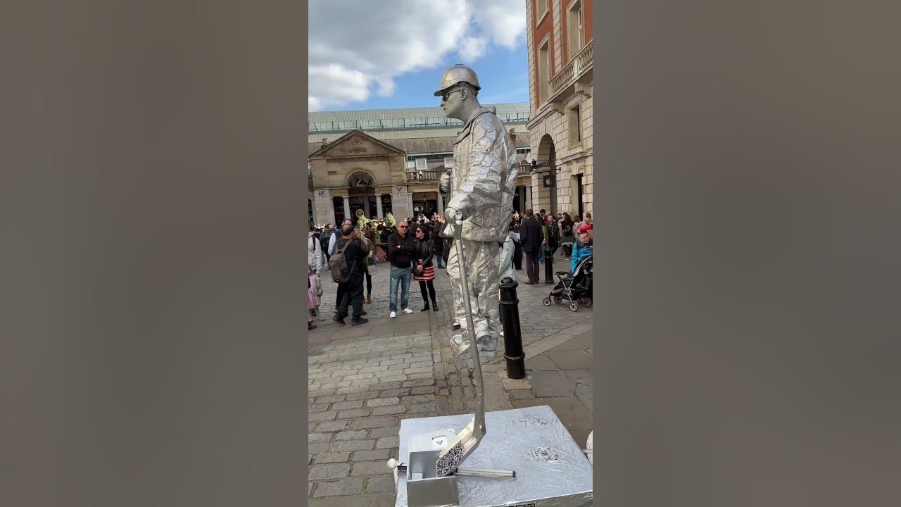 Silverman Statue London Levitating Street Performer 12 April 2023 