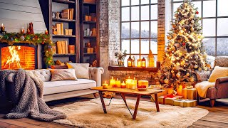 Warm Christmas Fireplace Ambience with Best Ever Christmas Jazz Music, Christmas Background Music