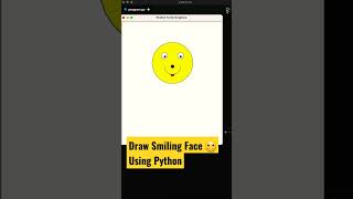 😊 Draw Smiling Face Using Python Turtle 😊 Emoji Coding Status  #shorts #coding #programming screenshot 4