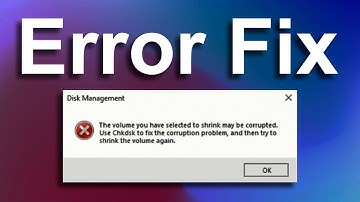 The volume you have selected to shrink may be corrupted. | Can