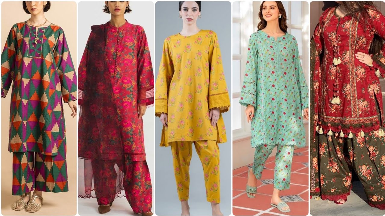 Winter printed Dress design ideas 2025/Winter dress designing/How to design winter dress with lace.