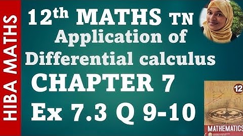 12th maths chapter 7 exercise 7.3 question 9-10 tn syllabus hiba maths