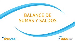 Balance de sumas y saldos o balance de comprobación en SAP Business One