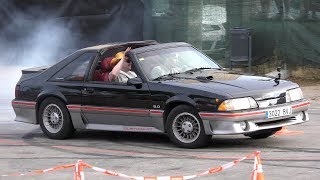 1988 Ford Mustang | Gymkhana drive | Mustang GT 5.0 Mk3 Sound