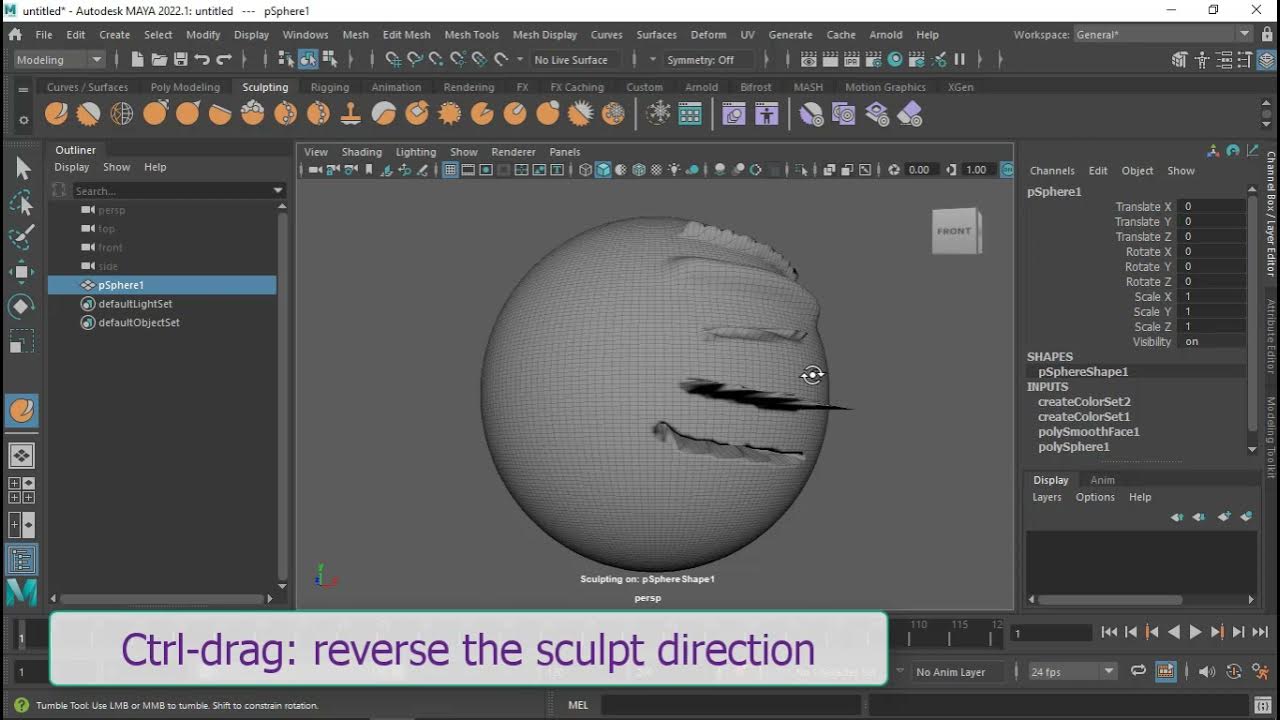 Sculpting in Maya 2022 Basic Autodesk Maya YouTube