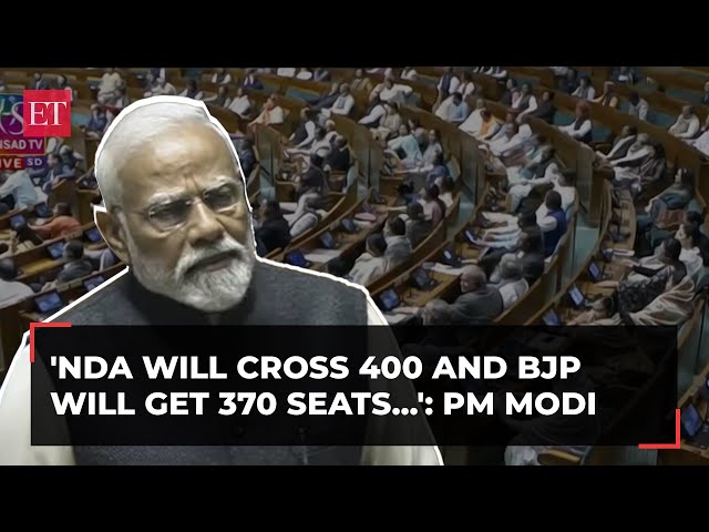 PM Modi in Lok Sabha: Confident that NDA will get 400 plus seats, BJP over 370 class=