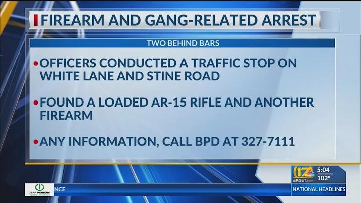 Bakersfield police arrest two on gang, gun charges