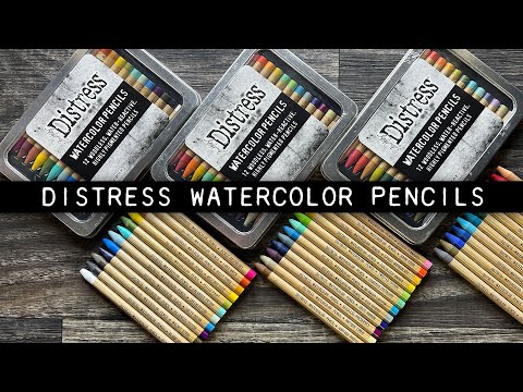 Distress Watercolor Pencils - What they are and some ways to use them! 