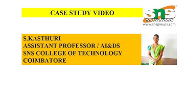 CASE STUDY VIDEO | CLOUD COMPUTING AND ITS APPLICATIONS | SNS INSTITUTIONS