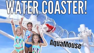 Riding the Epic AquaMouse Water Coaster on Our Cruise Ship! | Disney Wish Cruise  Day 2