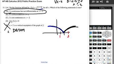 AP AB Calculus 2012 Multiple-Choice 11