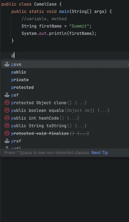 Every Java programmer should know Camel Case Naming Convention #coding ...