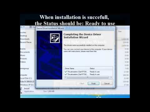 Installation Procedure Drivers Thrustmaster FFB Wheel - Windows 7 SP1 x64