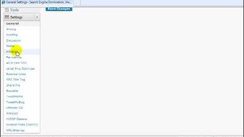 How to set up privacy and permalink settings in wordpress part 1