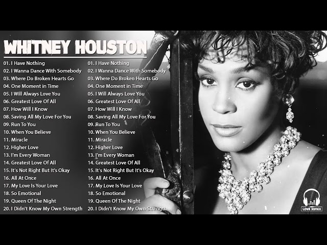 Whitney Houston Greatest Hits Full Album - Whitney Houston Best Song Ever All Time class=
