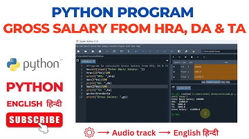 Python Program to Calculate Gross Salary of a Person from HRA, DA and TA | Python Programming