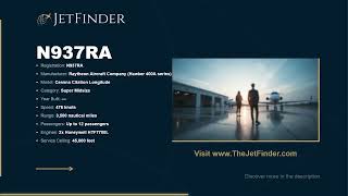N937RA Fixed wing multi‑engine business jet | Specs, Owner &