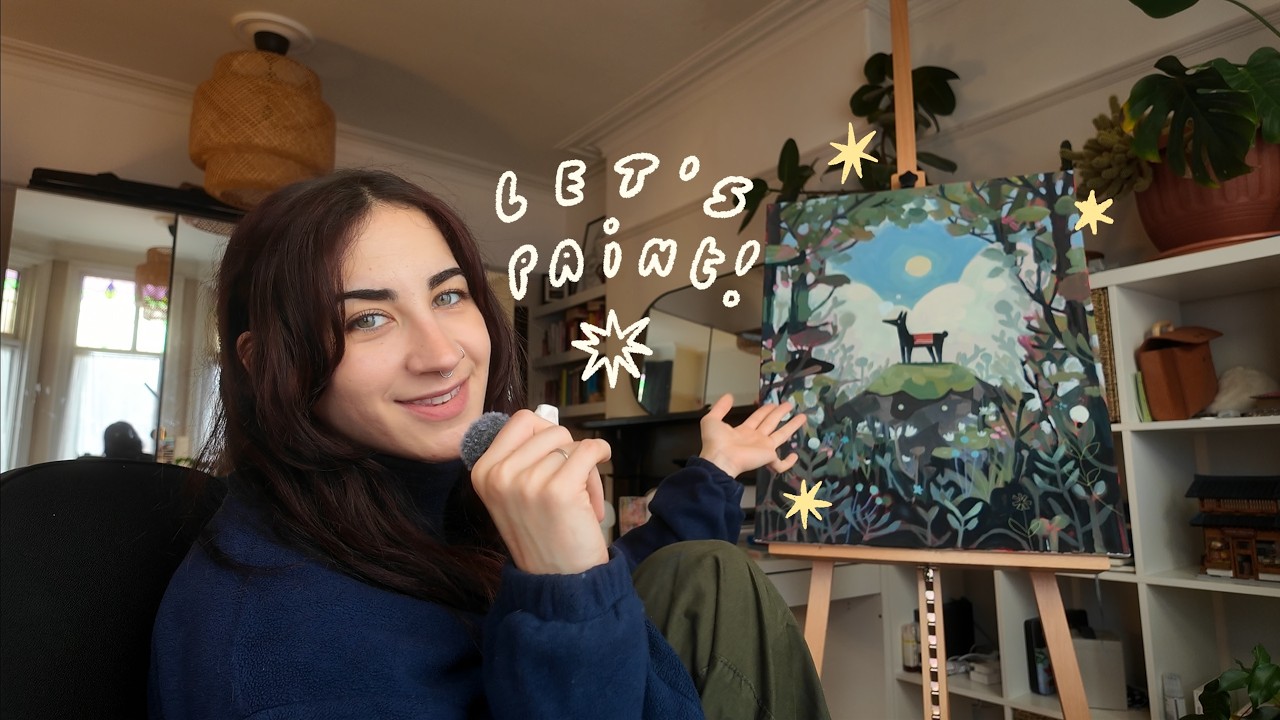 Я заставил себя рисовать на чистом холсте без всякого плана ꩜