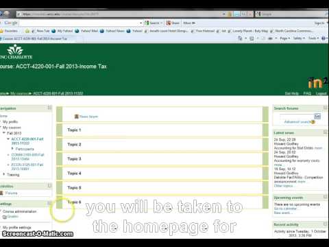 UNC Charlotte Distance Education: How to access Moodle2