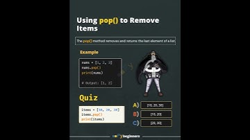 Use pop() method to remove and return the last item from a list in Python #python #code