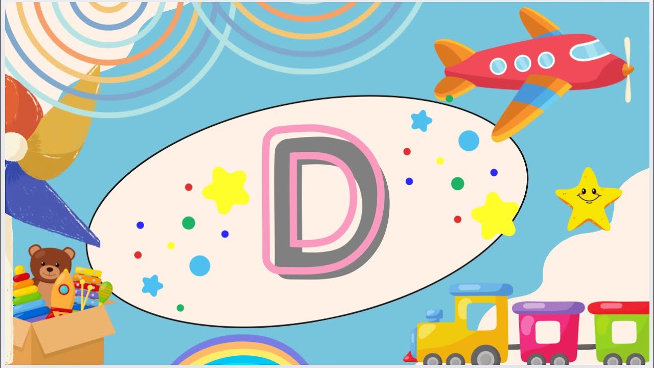 Learn Letter D 🐶🍩🎨 | Fun Words with D | ABC Alphabet for Kids