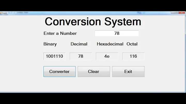 How to Convert Binary, Decimal, Hexadecimal and Octal in Visual Basic.Net