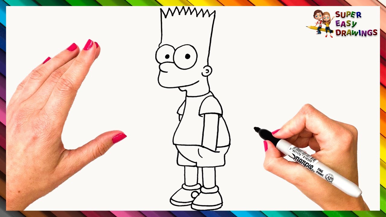 How To Draw Bart Simpson Step By Step Bart Simpson Drawing Easy